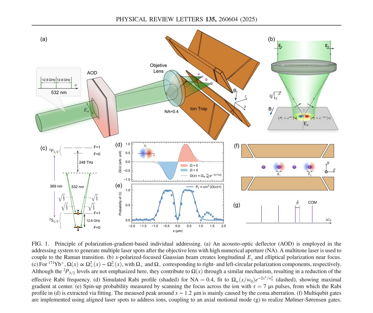Principle of polarization-gradient-based individual addressing