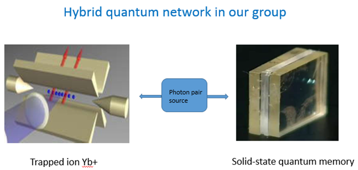 Hybrid Quantum network in LQCC